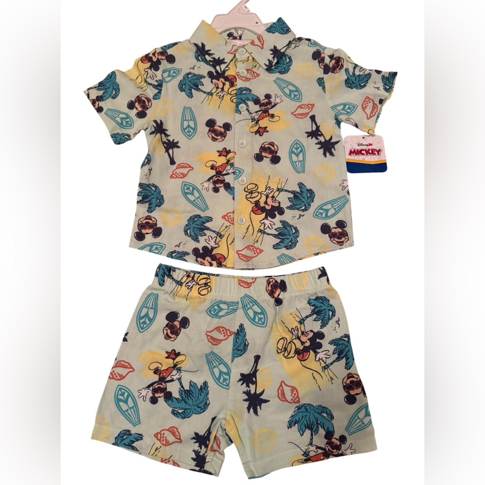 NWT Disney Mickey Mouse Tropical Kids 2 piece Outfit Size 3T